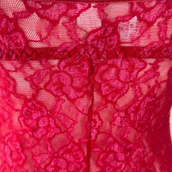 Red Lace Bow Lingerie